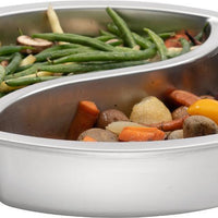 Browne - Ying Yang 5.5 QT Stainless Steel Round Divided Food Pan - 575165
