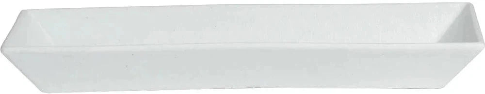 Bugambilia - Classic 101.4 Oz Medium White Deep Rectangular Platter With Elegantly Textured - BUD13WW