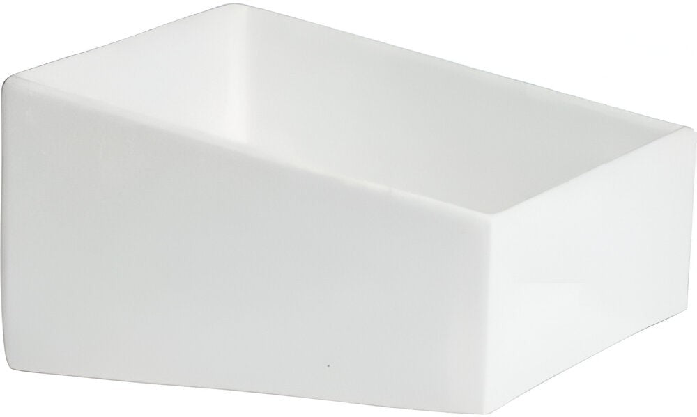 Bugambilia - Classic 101.45 Oz White Square Sloping Salad Bar Bowl With Elegantly Textured - ISS25WW