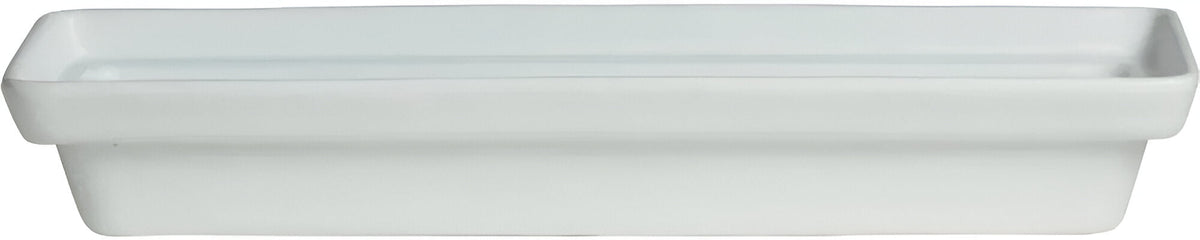 Bugambilia - Classic 101.45 Oz X-Large White Rectangular China Bowl With Elegantly Textured Finishing - BUD25WW