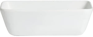 Bugambilia - Classic 104.8 Oz White Rectangular Salad Bar Bowl With Elegantly Textured - IU103WW