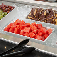 Bugambilia - Classic 11.84 Oz X-Small White Rectangular Platter With Elegantly Textured - BUD11WW