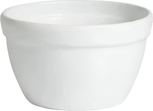 Bugambilia - Classic 121.6 Oz Large Round White Miami Bowl With Elegantly Textured - FRD24WW
