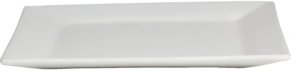 Bugambilia - Classic 12.5" Medium White Square Flat Platter With Elegantly Textured - PS003WW