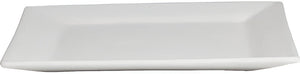 Bugambilia - Classic 12.5" Medium White Square Flat Platter With Elegantly Textured - PS003WW