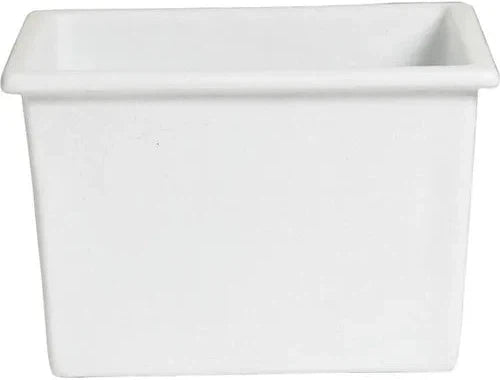 Bugambilia - Classic 135.26 Oz White Square Salad Bar Bowl With Elegantly Textured - IS035WW