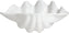 Bugambilia - Classic 13.5 Oz Medium White Shell Ceviche Shell Plate With Elegantly Textured - SC003WW