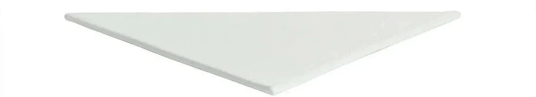 Bugambilia - Classic 13.5" Small Triangular White Disc With Elegantly Textured - DT102WW