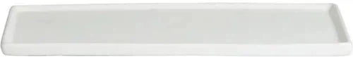 Bugambilia - Classic 13.8" Large Rectangular White Disc with Rim With Elegantly Textured - DU204WW
