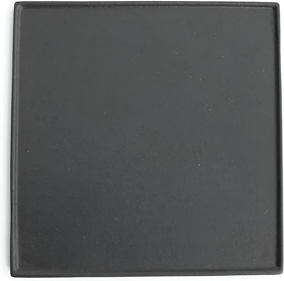 Bugambilia - Classic 13.8" Small Square Mocha Disc with Rim With Elegantly Textured - DS202MC