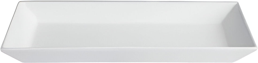 Bugambilia - Classic 17" Medium White Rectangular Platter With Elegantly Textured Finishing - BUDS13WW