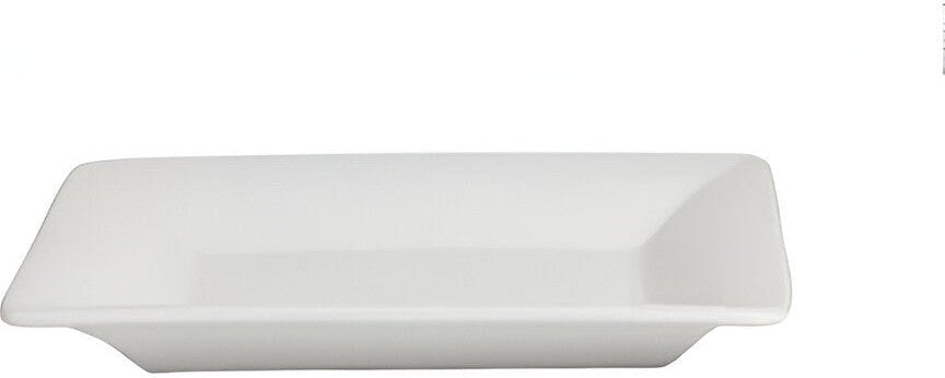 Bugambilia - Classic 17.7" X-Large White Square Flat Platter With Elegantly Textured - PS005WW
