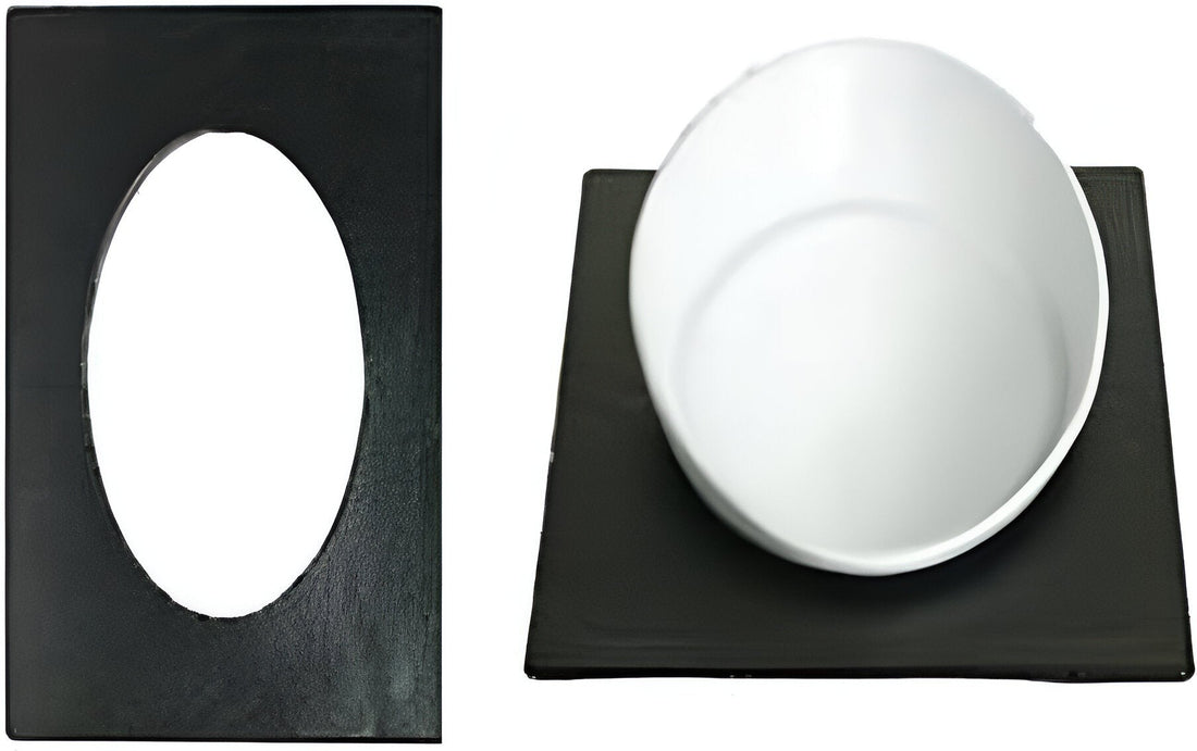 Bugambilia - Classic 17.72" Black Oval Sphere to Fit Tile - TBO204