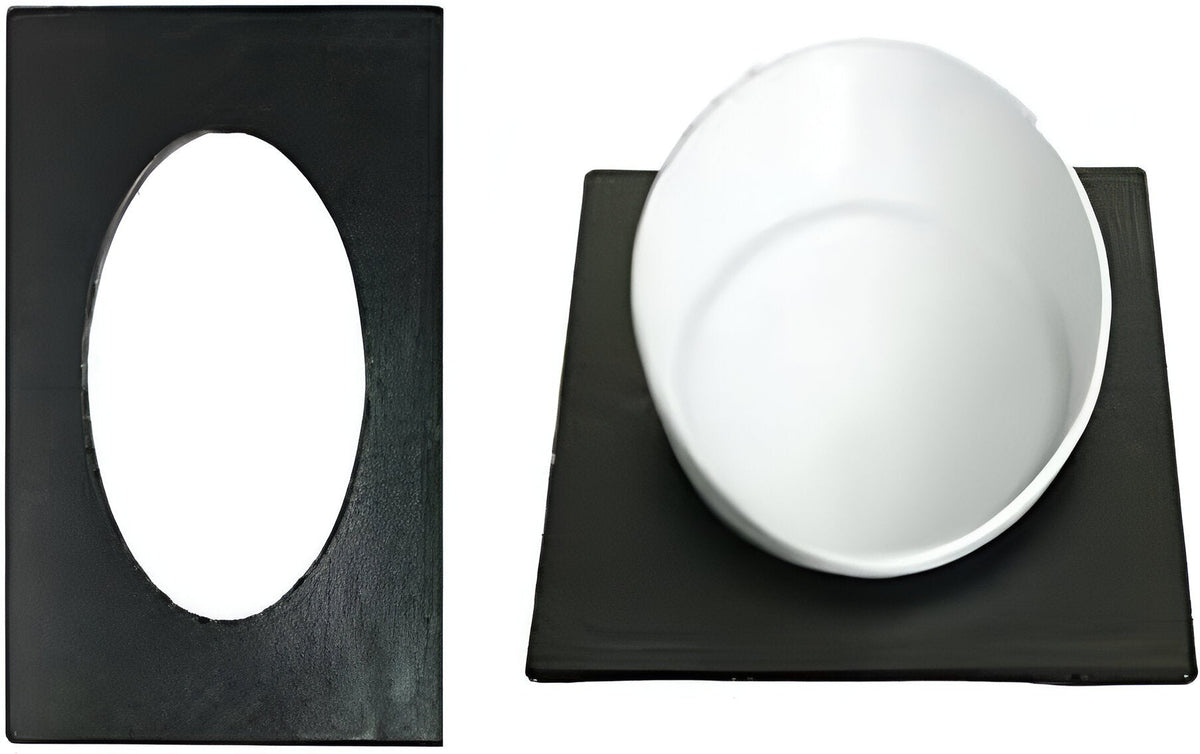 Bugambilia - Classic 17.72" Black Oval Sphere to Fit Tile - TBO204