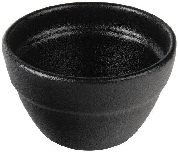 Bugambilia - Classic 18 Oz X-Small Round Black Miami Bowl With Elegantly Textured - FRD21BB