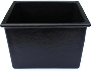 Bugambilia - Classic 186 Oz Black Square Salad Bar Bowl With Elegantly Textured - IS015BB