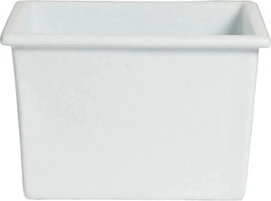 Bugambilia - Classic 186 Oz White Square Salad Bar Bowl With Elegantly Textured - IS015WW