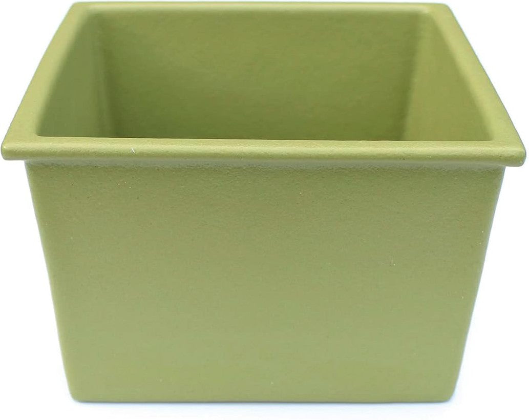 Bugambilia - Classic 186 Oz Willow Green Square Salad Bar Bowl With Elegantly Textured - IS015WG