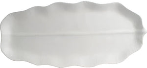 Bugambilia - Classic 19.41" Medium White Palm Platter With Elegantly Textured - PHP04WW