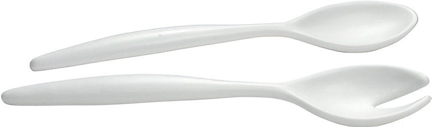 Bugambilia - Classic 1.01 Oz, 13.4" x 1 2" White Large Salad Server Miami 2 Pc Set - SS24