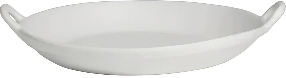 Bugambilia - Classic 1.3 Qt Medium White Round Paellera With Elegantly Textured - PA003WW
