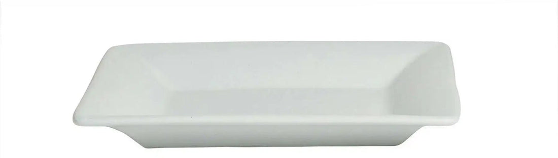 Bugambilia - Classic 1.3 Qt White Square Platter With Elegantly Textured - PS042WW
