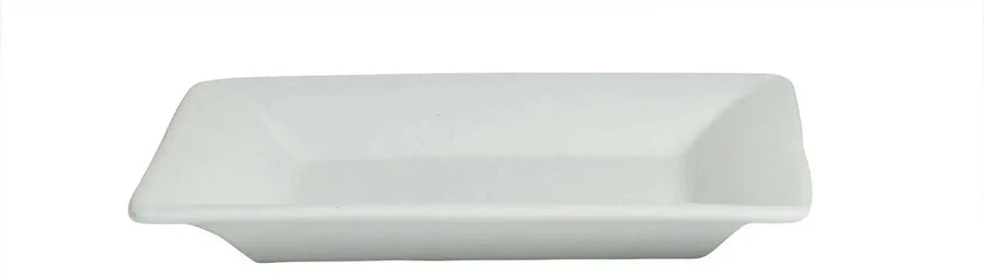 Bugambilia - Classic 1.4 Qt White Square Platter With Elegantly Textured - PS043WW