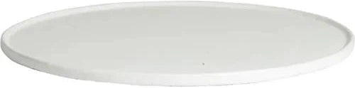 Bugambilia - Classic 20" X-Large Round White Disc with Rim With Elegantly Textured - DR205WW
