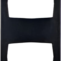Bugambilia - Classic 20.82" x 12.75" Black Resin Coated Single Tile With 2 Rectangular Openings Fits For TPUD02 - T0A21