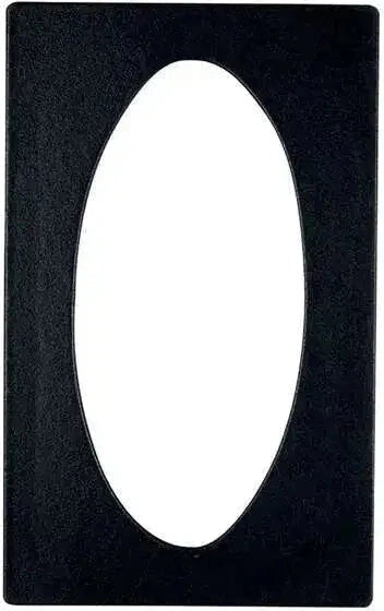 Bugambilia - Classic 20.82" x 12.75" Black Resin Coated Single Tile with 1 Oval Opening Fits For TBO204 - T0A26