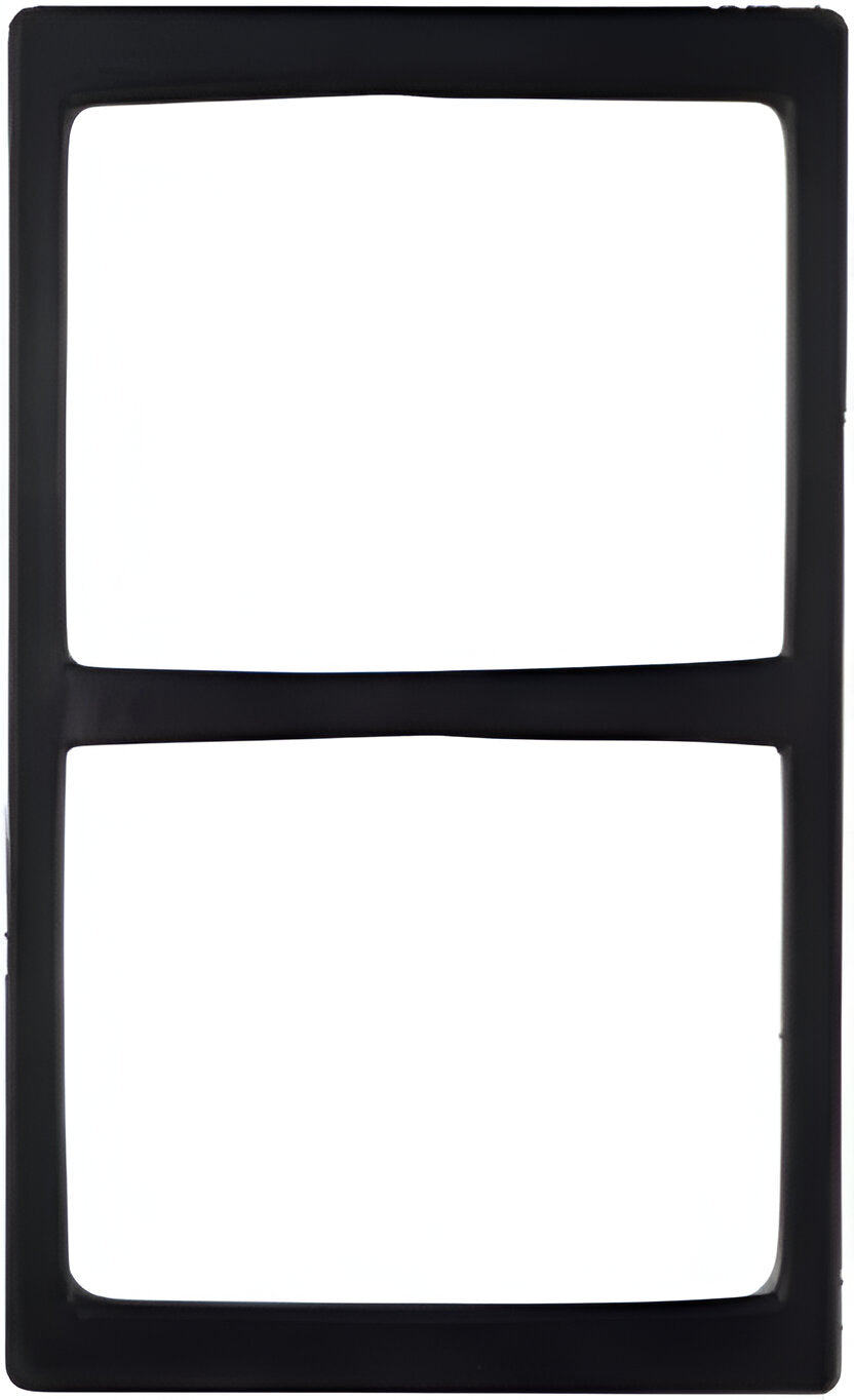 Bugambilia - Classic 20.82" x 12.75" Black Resin Coated Single Tile with 2 Rectangular Openings Fits For TPUD25 & TPUD35 - T0A24
