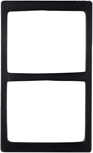 Bugambilia - Classic 20.82" x 12.75" Black Resin Coated Single Tile with 2 Rectangular Openings Fits For TPUD25 & TPUD35 - T0A24