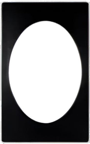 Bugambilia - Classic 20.82" x 12.75" Black Resin Coated Single Tile with One Oval Opening Fits For CO006 - T0A5
