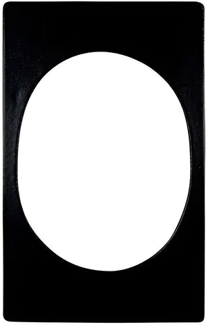 Bugambilia - Classic 20.82" x 12.75" Black Resin Coated Single Tile with One Oval Opening Fits for TFOD04 - T0A17