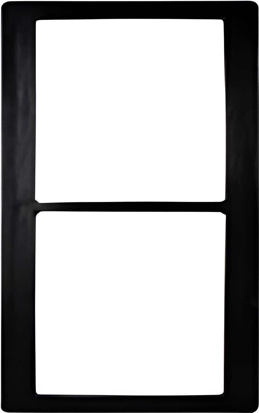 Bugambilia - Classic 20.82" x 12.75" Black Resin Coated Single Tile with Two Square Openings Fits For IS015 & IS025 & IS035 - T0A2