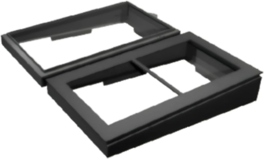 Bugambilia - Classic 21.35" Black Rectangular Single Collar to fit B Tiles With Elegantly Textured - COS01BB