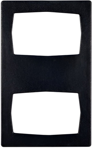 Bugambilia - Classic 21.69" x 13.25" Black Resin Coated Single Tile with 2 Rectangular Openings Fits For TPUD02 - T0B21