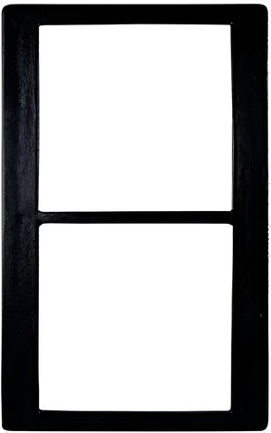 Bugambilia - Classic 21.69" x 13.25" Black Resin Coated Single Tile with 2 Rectangular Openings Fits for TPUD25 & TPUD35 - T0B24