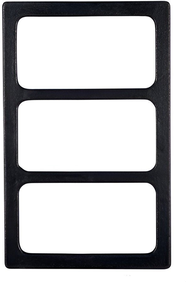 Bugambilia - Classic 21.69" x 13.25" Black Resin Coated Single Tile with 3 Rectangular Openings Fits for BUD24 & TPUD44 - T0B22