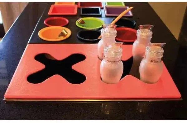 Bugambilia - Classic 21.69" x 13.25" Black Resin Coated Single Tile with Eight Openings for SDB-16 or SDB-32 - T0BSDB