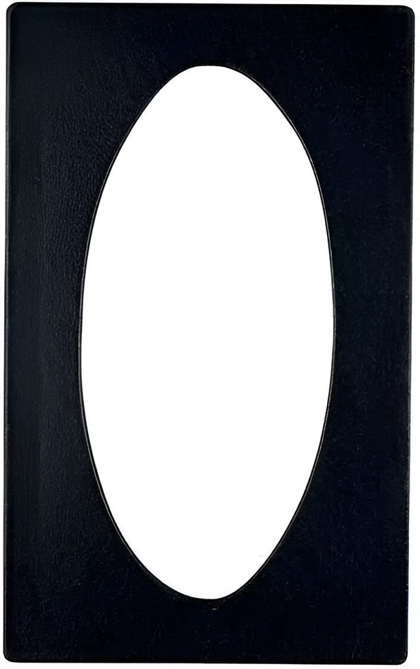 Bugambilia - Classic 21.69" x 13.25" Black Resin Coated Single Tile with One Oval Opening Fits For TFUL04 - T0B1