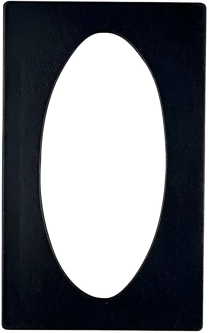 Bugambilia - Classic 21.69" x 13.25" Black Resin Coated Single Tile with One Oval Opening Fits For TFUL04 - T0B1