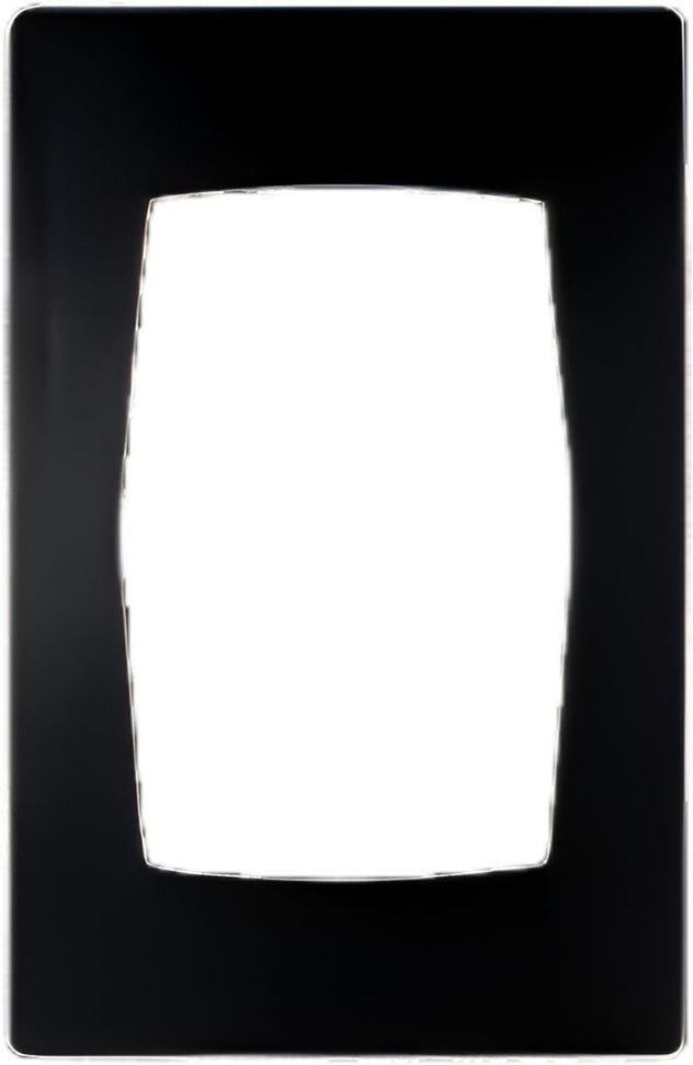 Bugambilia - Classic 21.69" x 13.25" Black Resin Coated Single Tile with One Rectangular Opening Fits For TPUD03 - T0B10