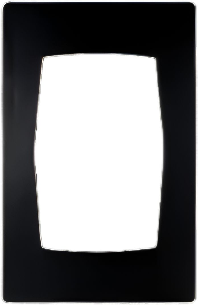 Bugambilia - Classic 21.69" x 13.25" Black Resin Coated Single Tile with One Rectangular Opening Fits For TPUD03 - T0B10