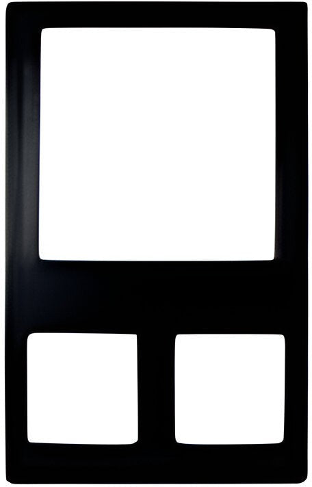 Bugambilia - Classic 21.69" x 13.25" Black Resin Coated Single Tile with Three Square Openings Fits for BSD11 & BSD14 - T0B8