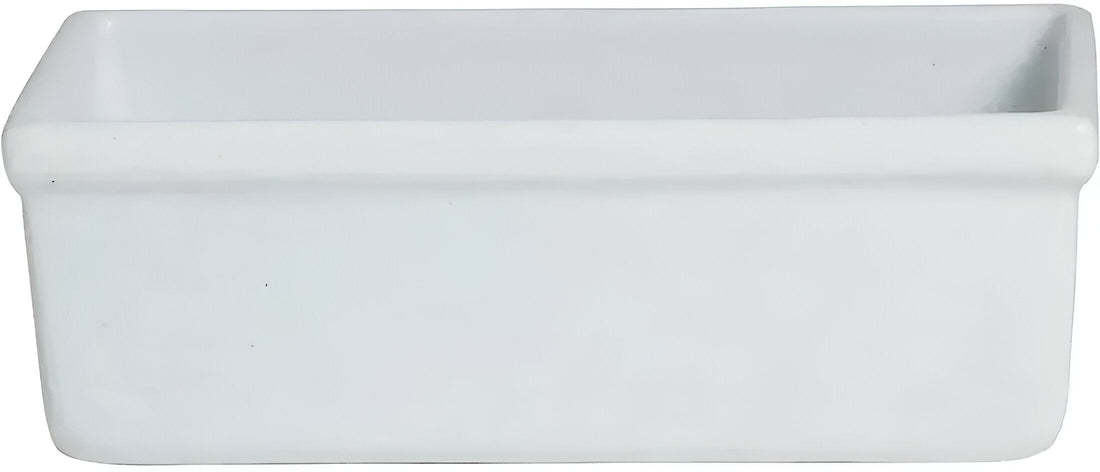 Bugambilia - Classic 236.71 Oz White Rectangular Salad Bar Bowl With Elegantly Textured - IU014WW