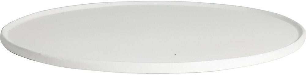 Bugambilia - Classic 23.9" XX-Large Round White Disc with Rim With Elegantly Textured - DR206WW