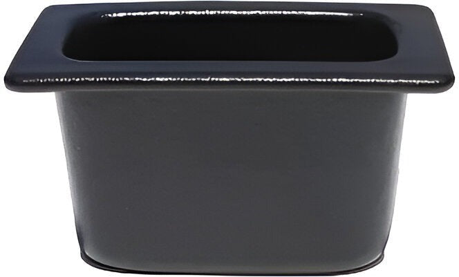 Bugambilia - Classic 25.4 Oz Black Rectangular Ninth Size Deep Food Pan With Elegantly Textured - IH1/9DBB
