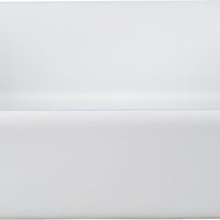 Bugambilia - Classic 2.4 Qt White Rectangular Straight Sided Salad Bar Bowl With Classic Finish - COMP02WW