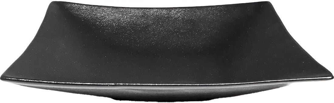 Bugambilia - Classic 339.2 Oz XX-Large Square Black Fruit Bowl With Elegantly Textured - FS008BB